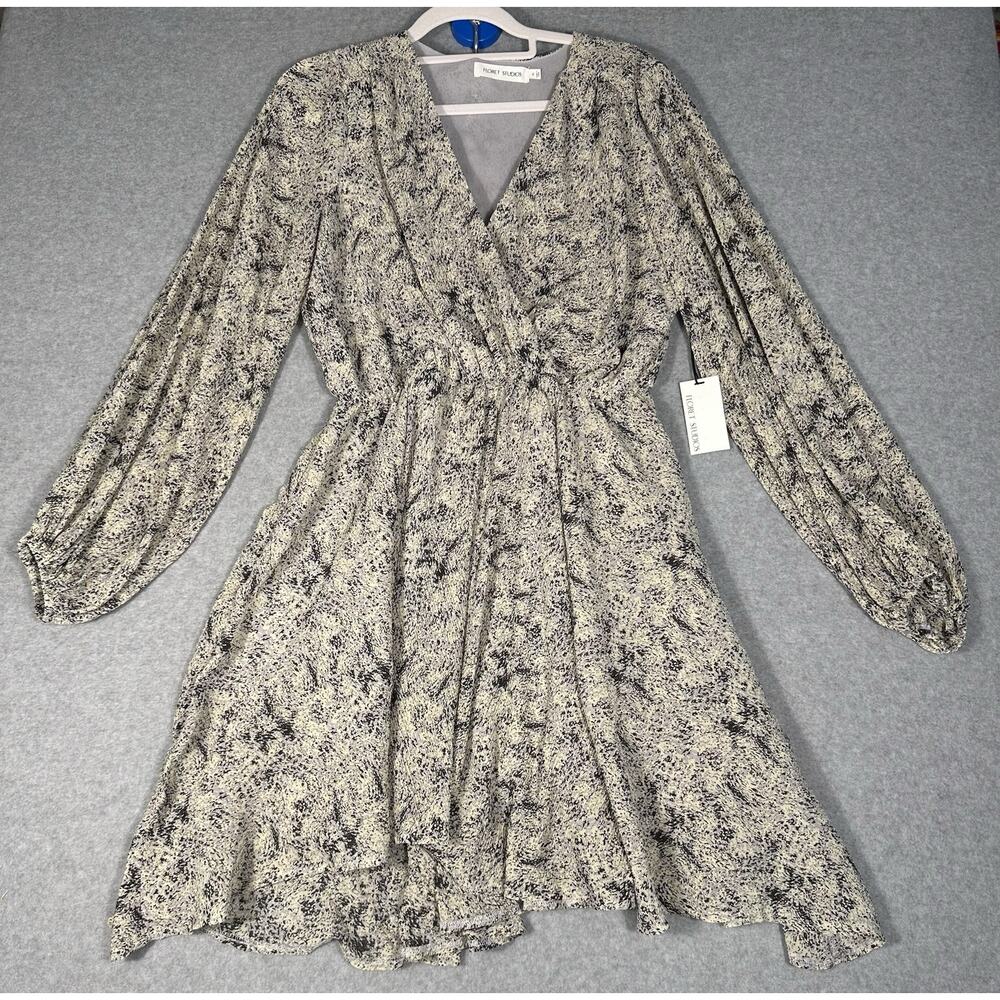 Floret Studios Floral Dress New With Tags Yellow Lavender Size Medium